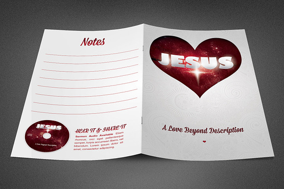 Love Beyond Description Bulletin in Brochure Templates - product preview 2