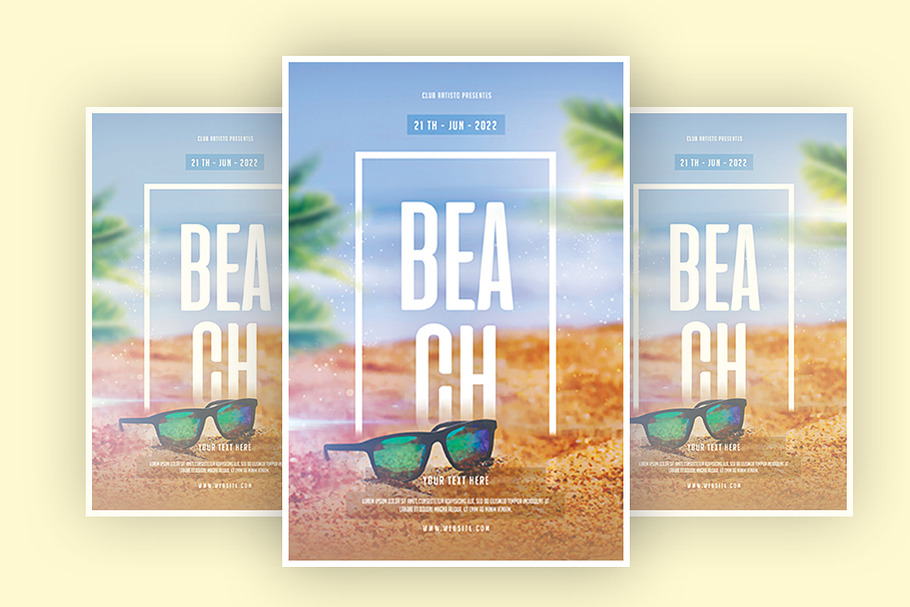 Beach Party in Invitation Templates - product preview 8