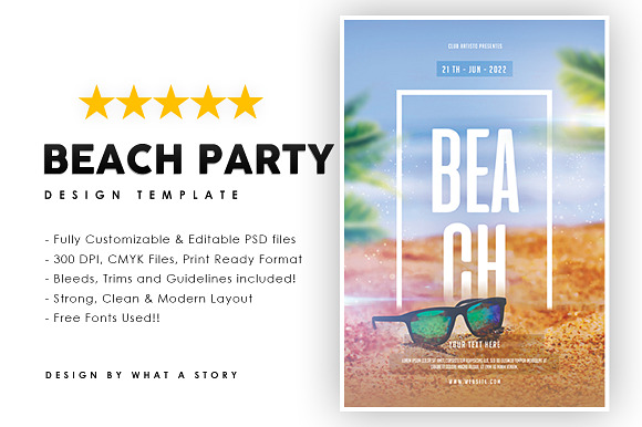 Beach Party in Invitation Templates - product preview 1