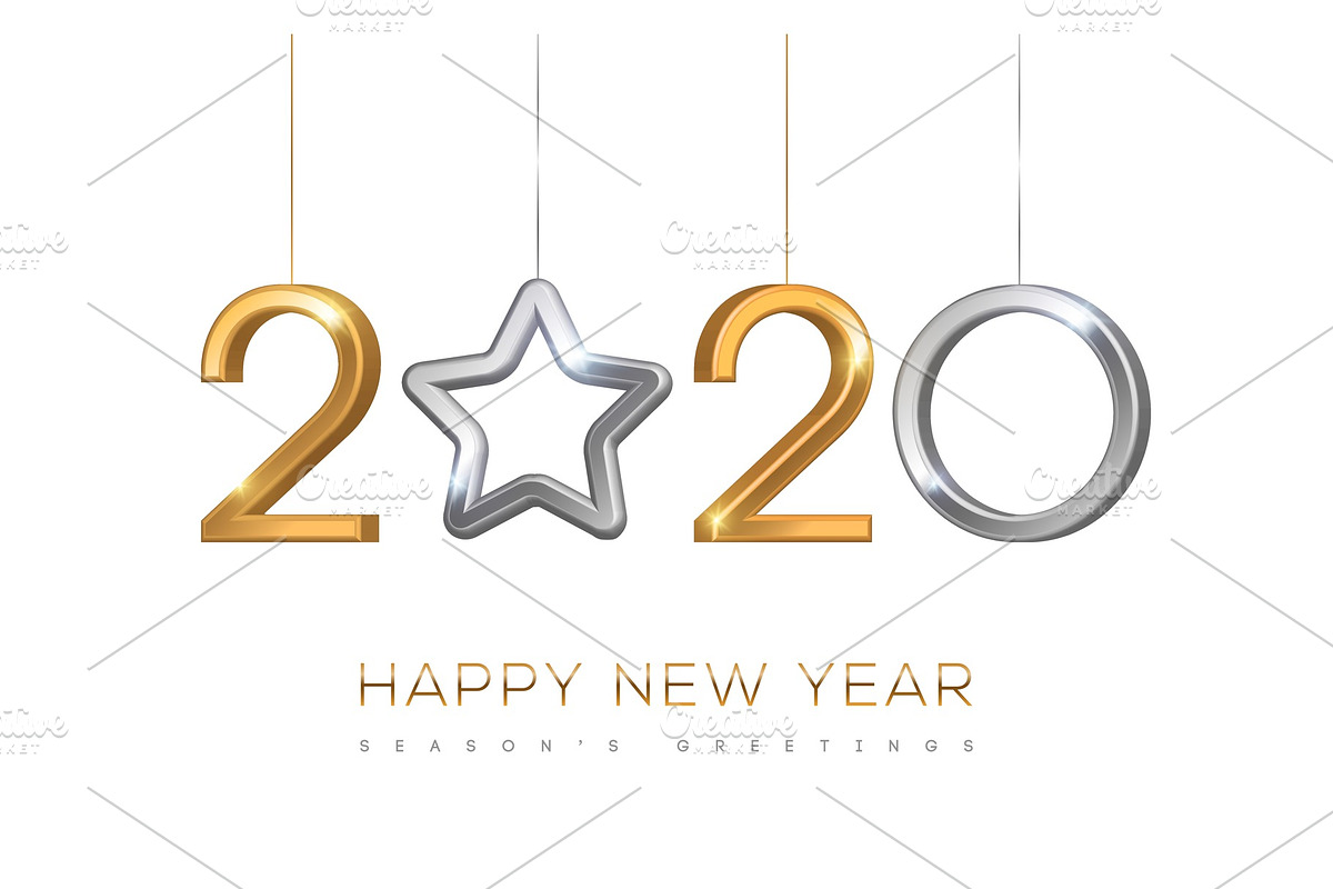 2020 New Year with star in Objects - product preview 8
