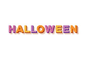 Halloween typography isolated
