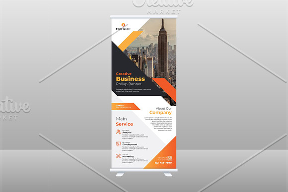 Business Roll-up Banner in Flyer Templates - product preview 1