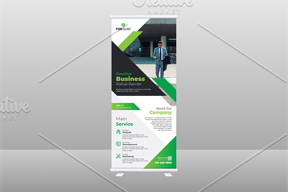 Business Roll-up Banner in Flyer Templates - product preview 2
