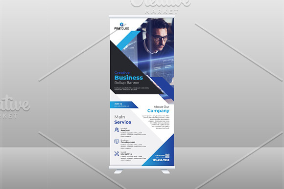 Business Roll-up Banner in Flyer Templates - product preview 3