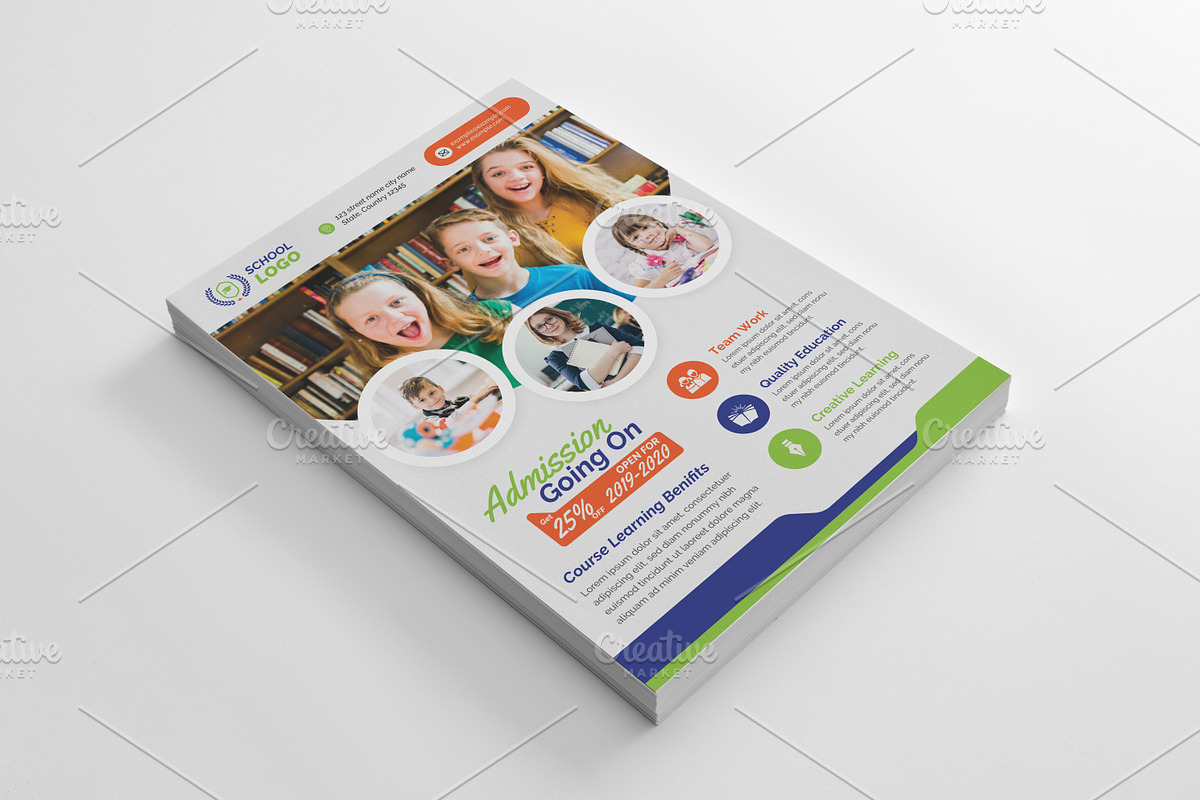 School Flyer Template in Flyer Templates - product preview 8