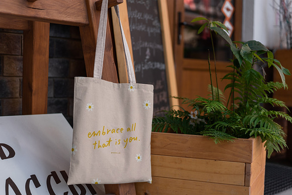 Canvas Tote Bag Mock-Up Lifestyle in Print Mockups - product preview 6
