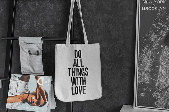 Canvas Tote Bag Mock-Up Lifestyle in Print Mockups - product preview 11
