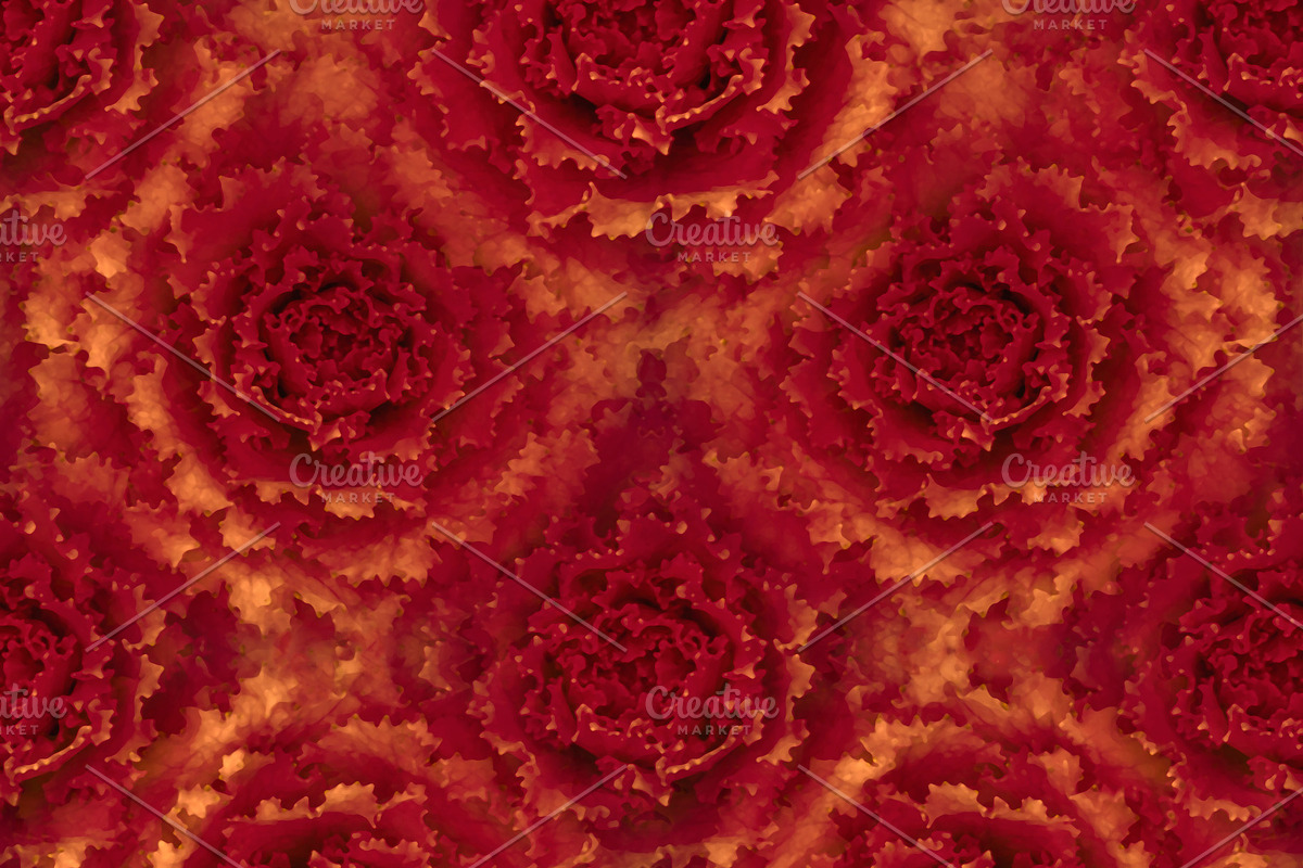 Vibrant Red Floral Seamless Pattern in Patterns - product preview 8