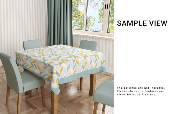 Tablecloth in Kitchen Set in Product Mockups - product preview 4