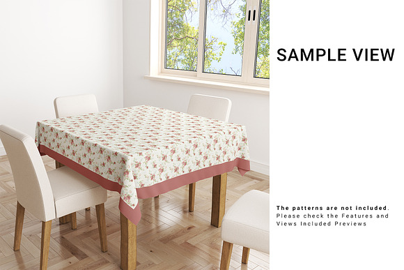 Tablecloth in Kitchen Set in Product Mockups - product preview 9