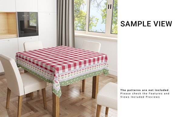Tablecloth in Kitchen Set in Product Mockups - product preview 10