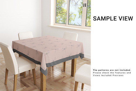 Tablecloth in Kitchen Set in Product Mockups - product preview 11