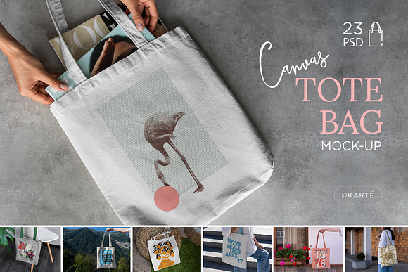 Canvas Tote Bag Mock-Up Lifestyle in Print Mockups - product preview 22