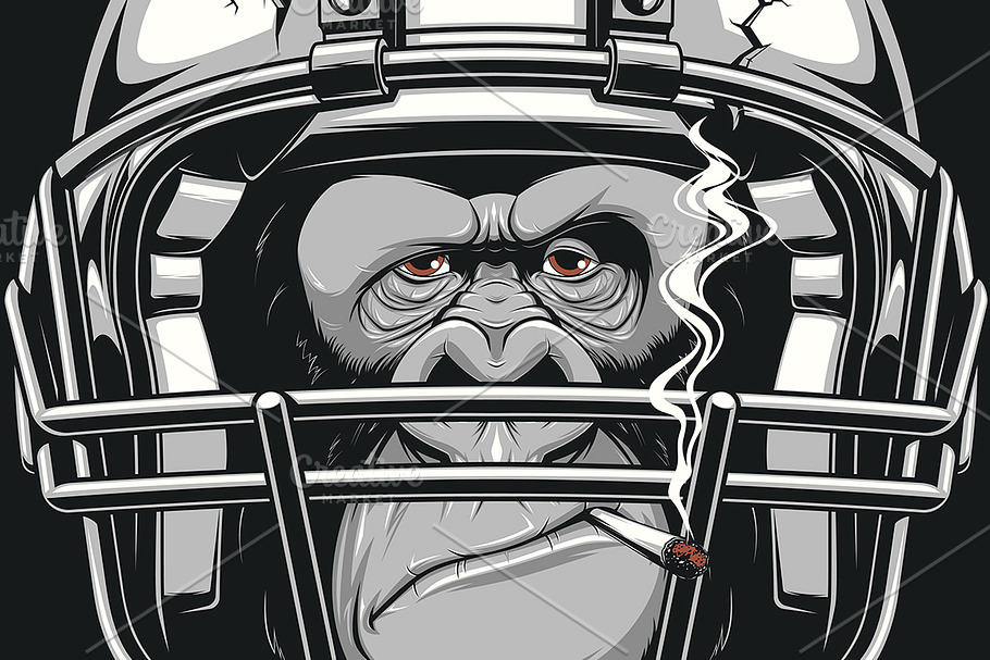 Funny gorilla in Illustrations - product preview 8