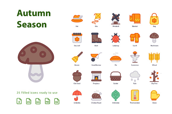 Autumn Filled in Icons - product preview 1