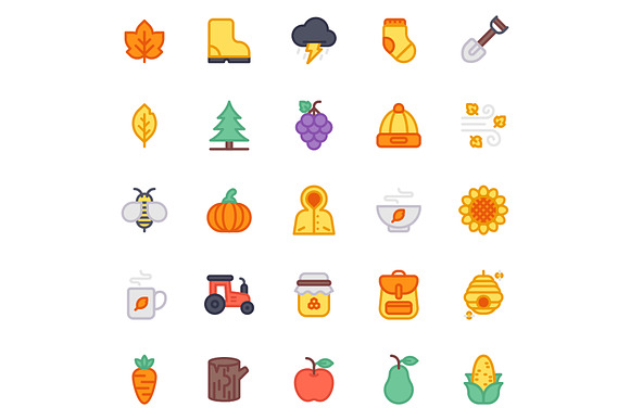 Autumn Filled in Icons - product preview 4