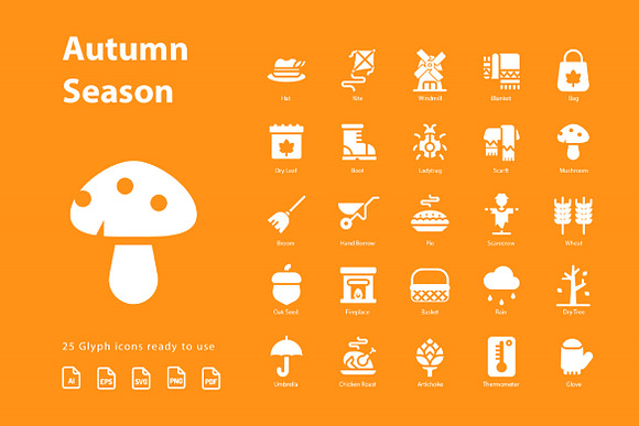 Autumn Glyph in Icons - product preview 1