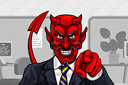 Devil Evil Businessman in Suit