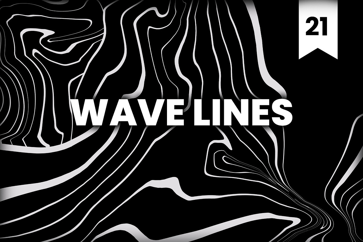 Wave Lines Background in Objects - product preview 8