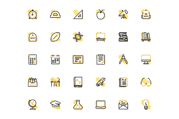 Back To School Shape in Icons - product preview 3