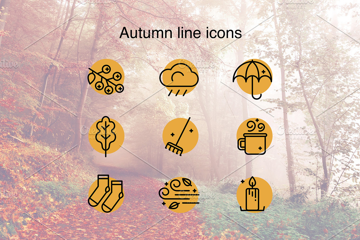Autumn line icons in Icons - product preview 8