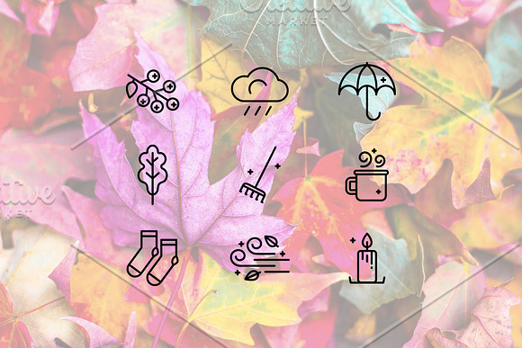 Autumn line icons in Icons - product preview 1