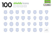 100 Shield Icons - Jolly Icon Series