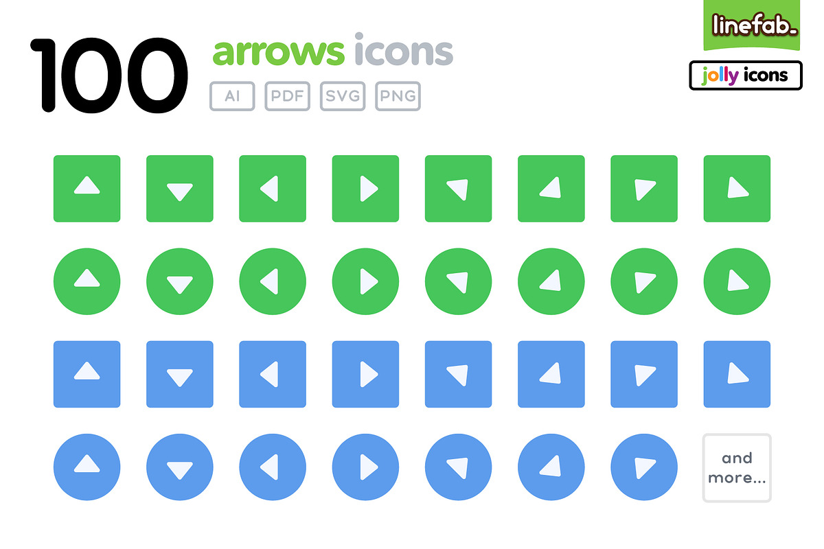 100 Arrows Icons - 5 - Jolly in Icons - product preview 8