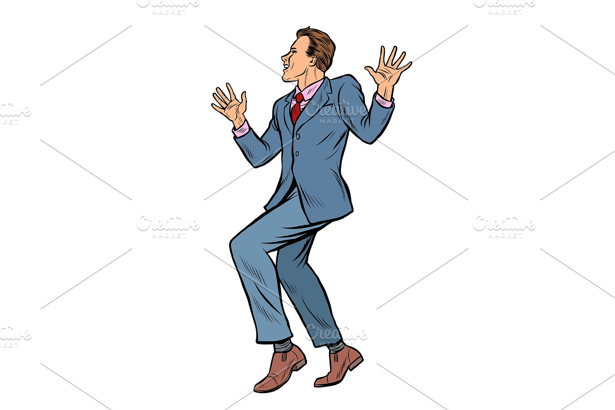 Dancing businessman. Disco dance in Illustrations - product preview 8
