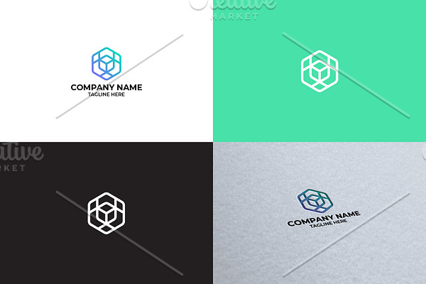 Cube Line Logo Design