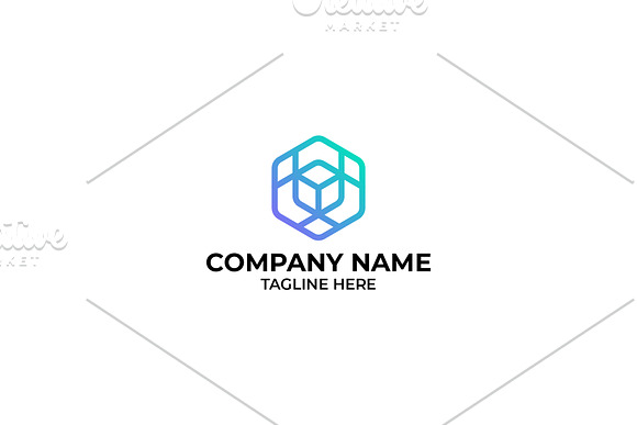 Cube Line Logo Design in Logo Templates - product preview 1