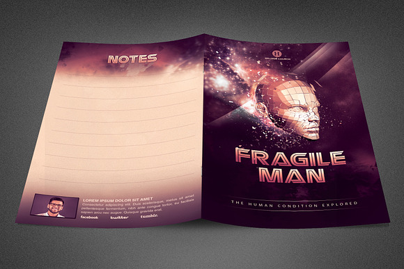 Fragile Man Church Bulletin Template in Brochure Templates - product preview 2