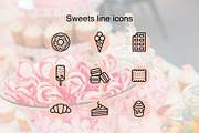 Sweets line icons