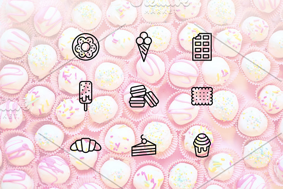 Sweets line icons in Icons - product preview 1