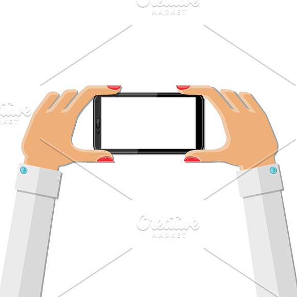 Smartphone in woman's hands in Illustrations - product preview 1
