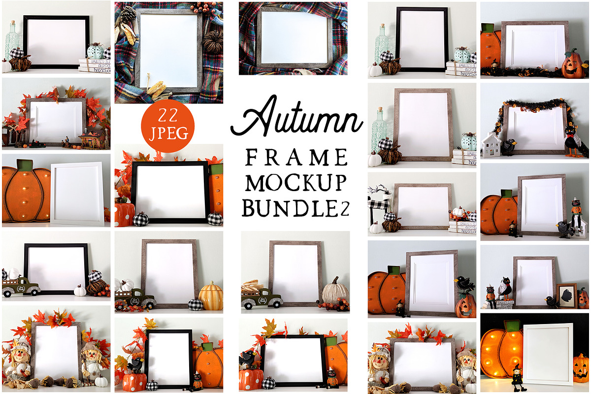 Autumn Frame Mockup Bundle 2 in Scene Creator Mockups - product preview 8