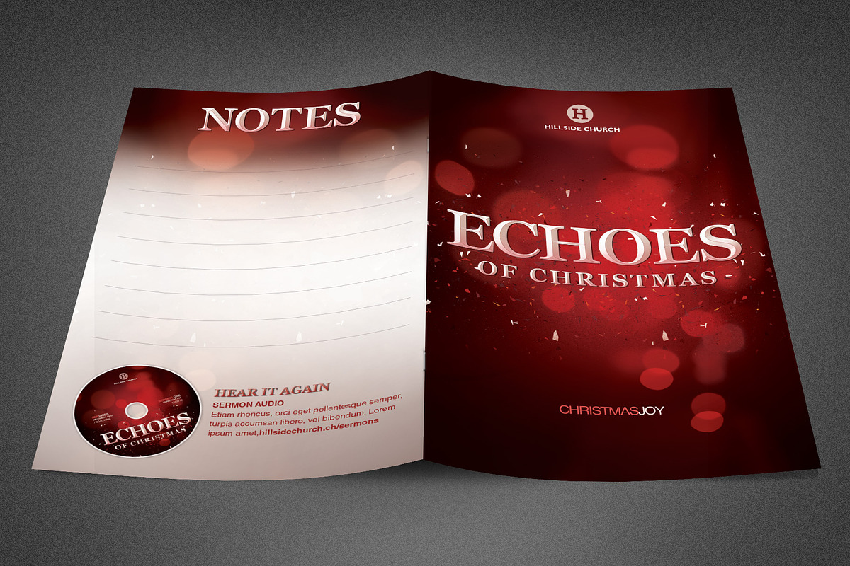 Echoes of Christmas Church Bulletin in Brochure Templates - product preview 8