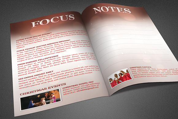 Echoes of Christmas Church Bulletin in Brochure Templates - product preview 1
