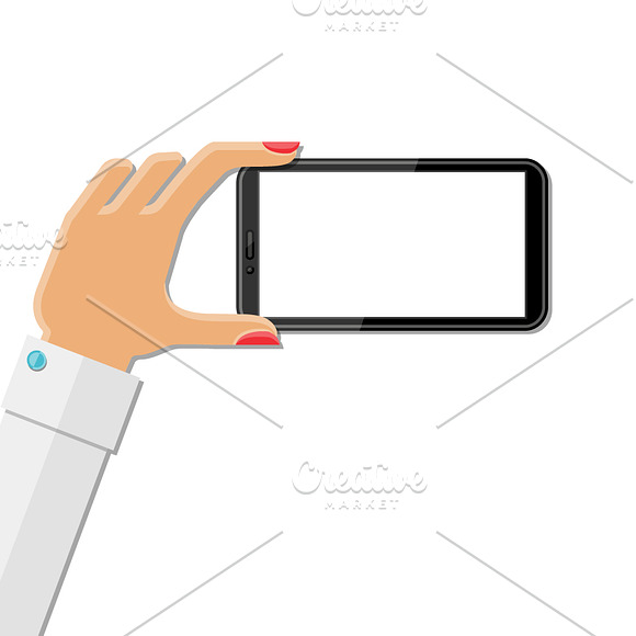 Smartphone in woman's hands in Illustrations - product preview 2