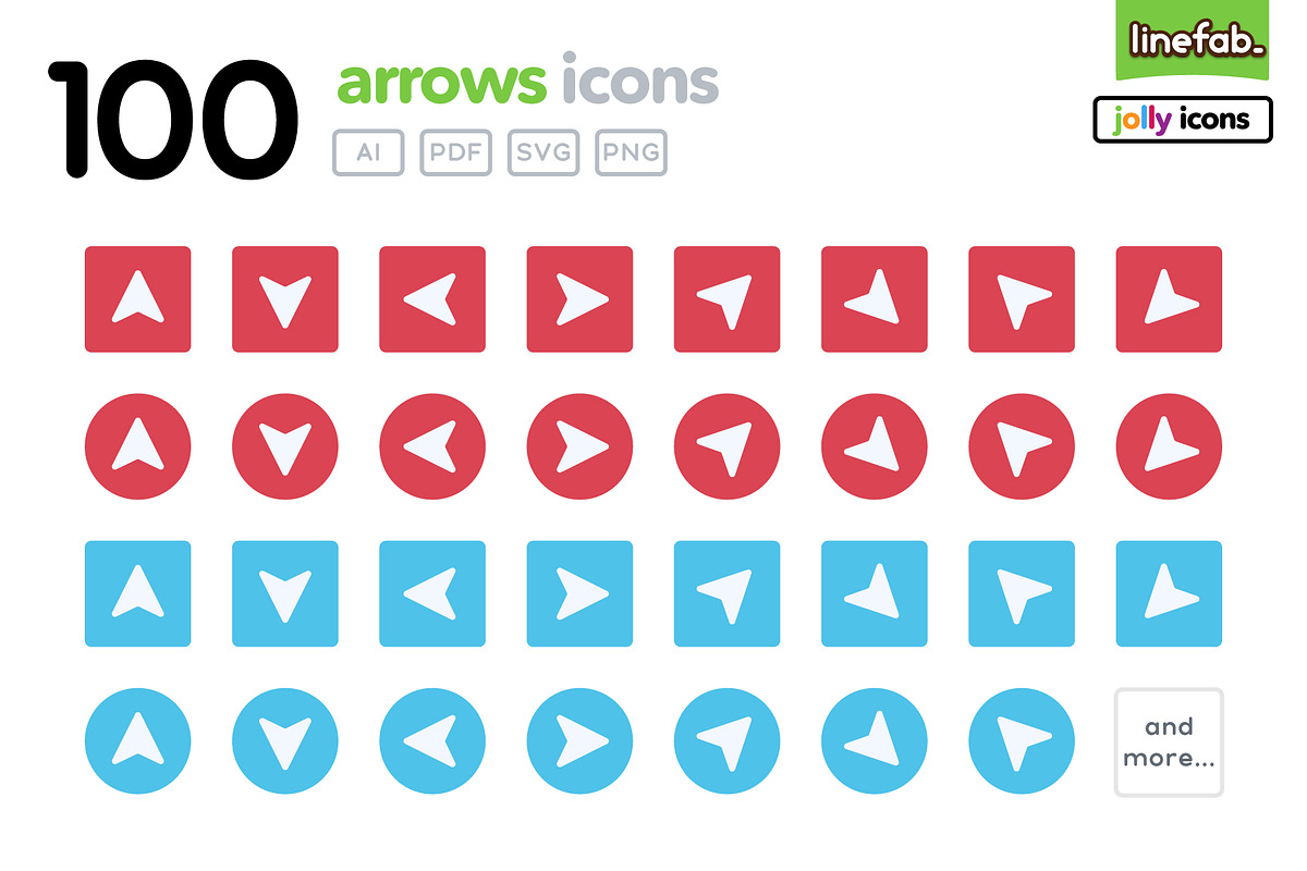 100 Arrows Icons - 8 - Jolly in Icons - product preview 8