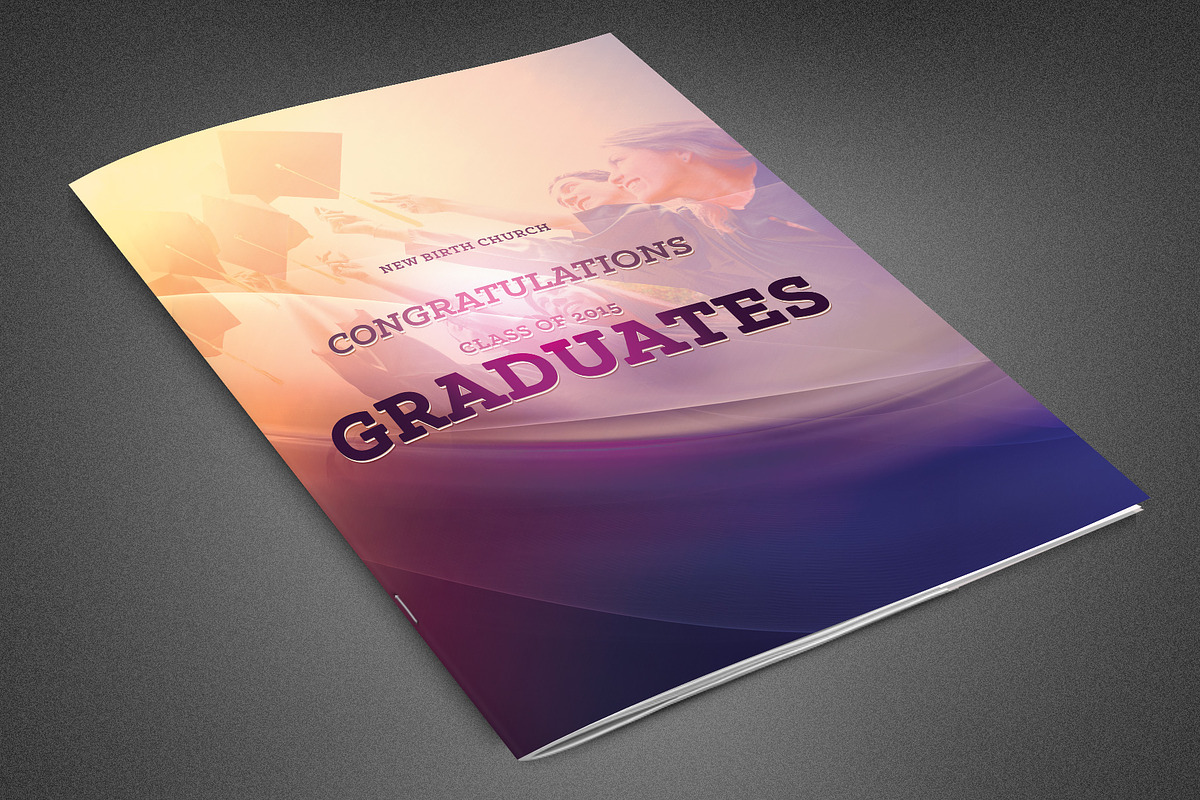 Graduates Celebration Program in Brochure Templates - product preview 8
