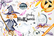 Spooky Halloween PNG design elements