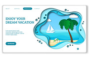Vacation web page. Natural tourism
