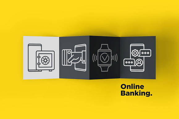 Online Banking | 16 Thin Line Icons in Safety Icons - product preview 8