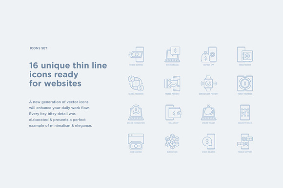 Online Banking | 16 Thin Line Icons in Safety Icons - product preview 10