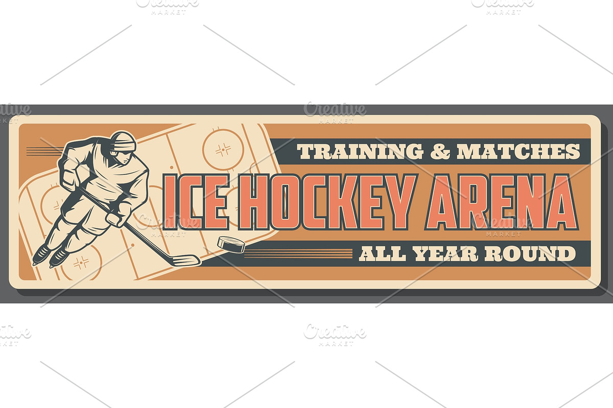 Ice hockey sport arena in Illustrations - product preview 8