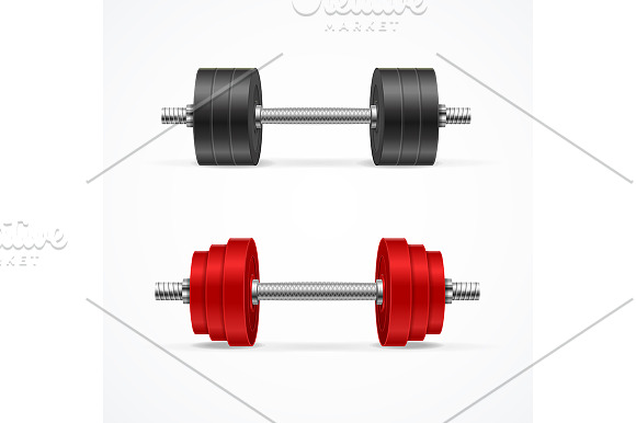 Realistic 3d Barbell and Dumbbells in Objects - product preview 4