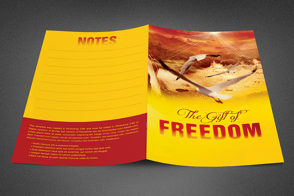 The Gift of Freedom Church Bulletin in Brochure Templates - product preview 2