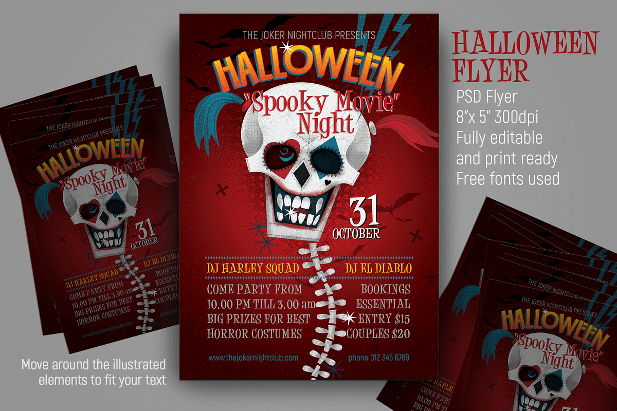 Halloween Party Flyer, Horror Movie in Flyer Templates - product preview 8