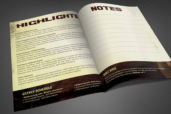 Stepping Out Church Bulletin in Brochure Templates - product preview 1